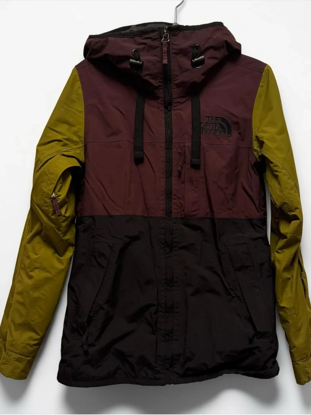 North Face Freedom Insulated Jacket Plum Olive Green Black Size XS